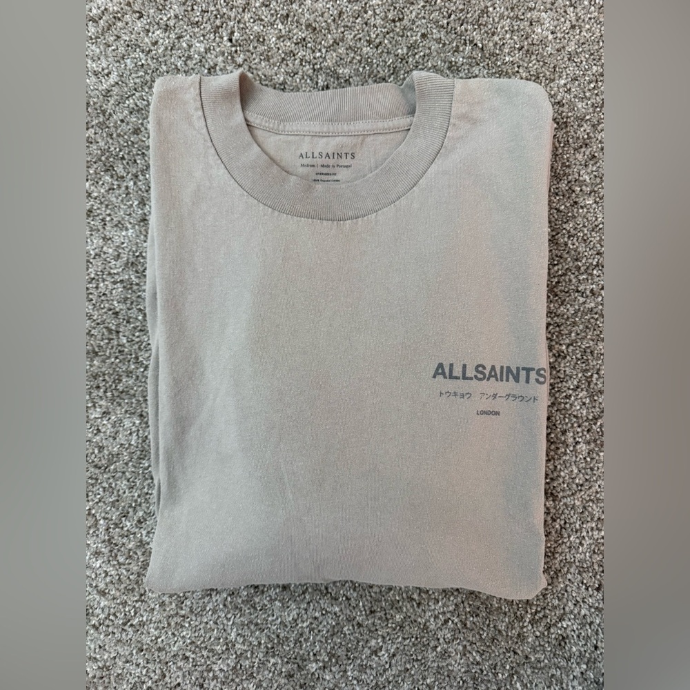 AllSAINTS Men’s Underground Oversize Organic Cotton Graphic T-shirt MEDIUM